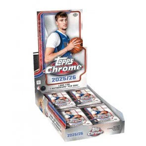 2025 26 Topps Chrome Basketball Hobby 12 Box Case 240 Packs (Ships Sealed Only)