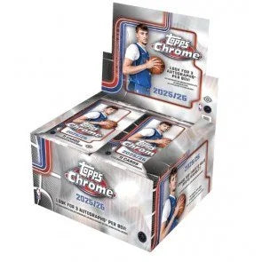 2025 26 Topps Chrome Basketball Jumbo Box 12 Packs (Ships Sealed Only)