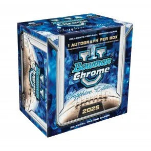 2025 Bowman Chrome University Football Sapphire Edition 10 Box Case (Ships Sealed Only)