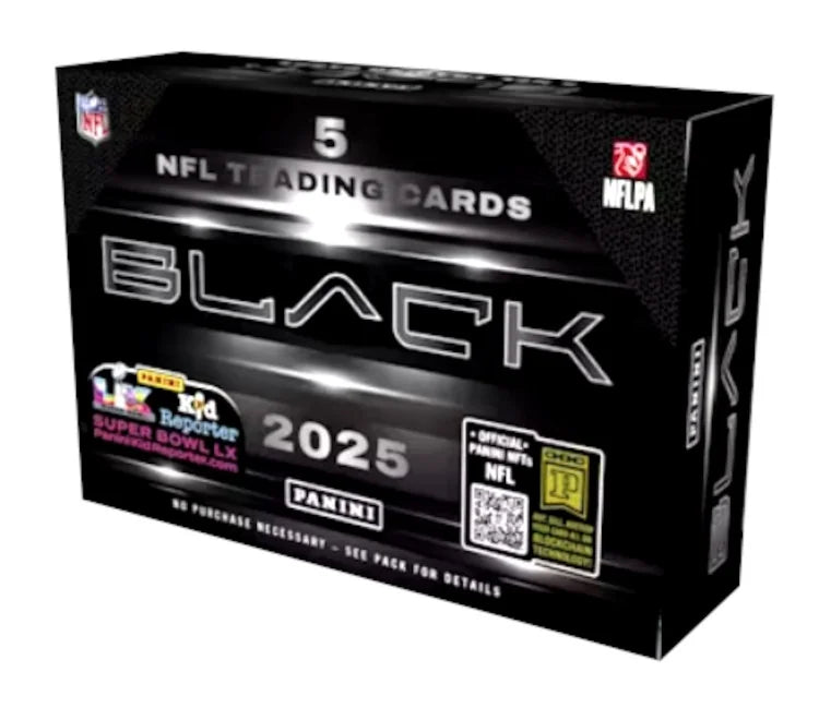 2025 Panini Black Football Hobby 12 Box Case (Ships Sealed Only) - B2