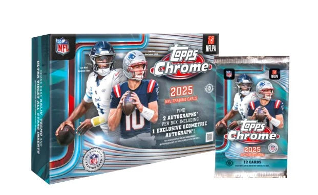 2025 Topps Chrome Football Delight Box 8 Packs (Ships Sealed Only)