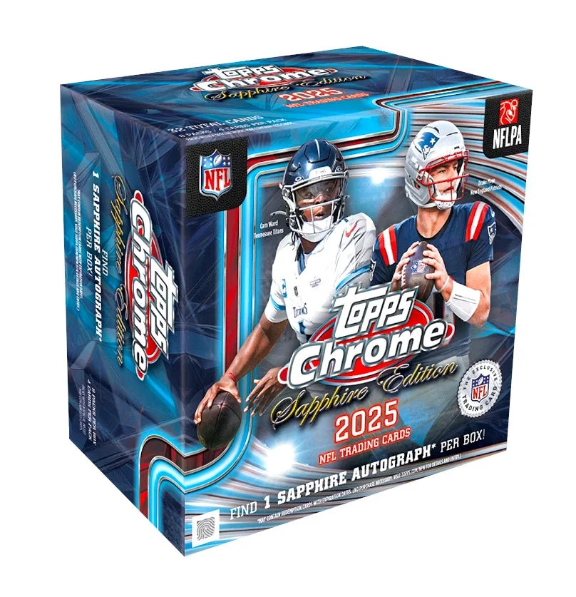2025 Topps Chrome Sapphire Edition Football 10 Box Case (Ships Sealed Only) - B