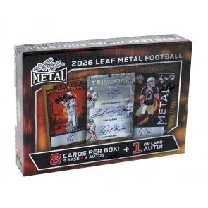 2026 Leaf Metal Football Hobby 10 Box Case (Ships Sealed Only) - B