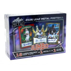 2026 Leaf Metal Football Jumbo Box (Ships Sealed Only)