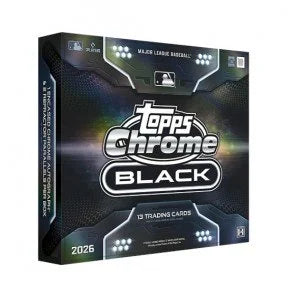 2026 Topps Chrome Black Baseball Hobby 12 Box Case (Ships Sealed Only) - B