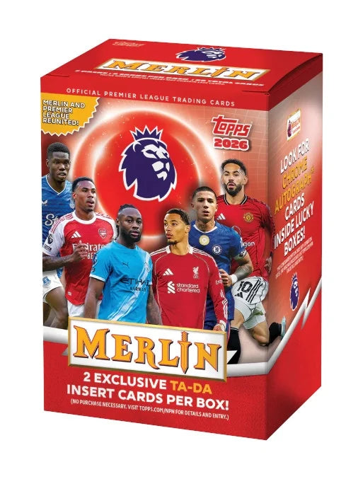 2026 Topps Merlin Premier League Soccer Blaster Box (Ships Sealed Only)