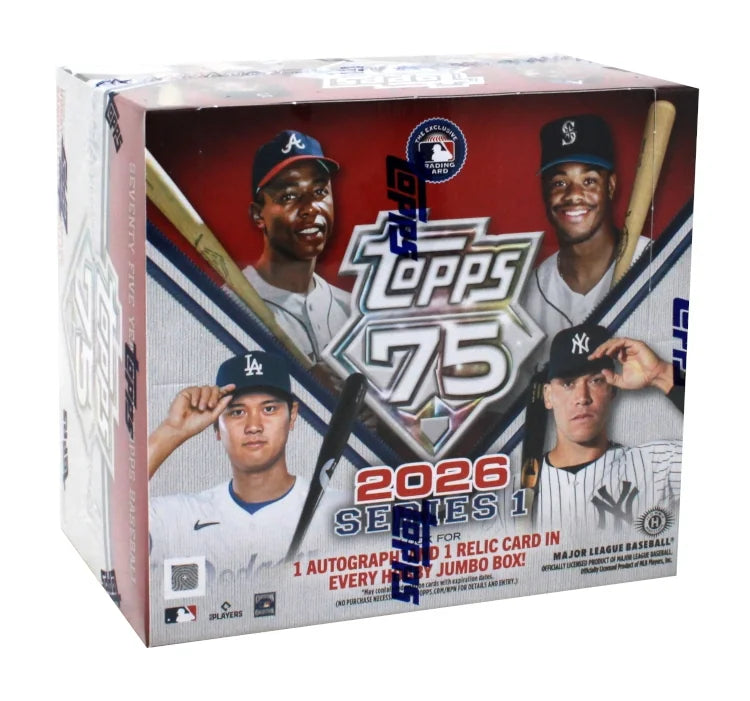 2026 Topps Series 1 Baseball Jumbo 6 Box Case (Ships Sealed Only) - B2