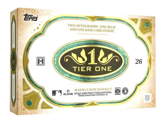 2026 Topps Tier One Baseball Hobby Box 2 Autos Per Box (Ships Sealed Only)