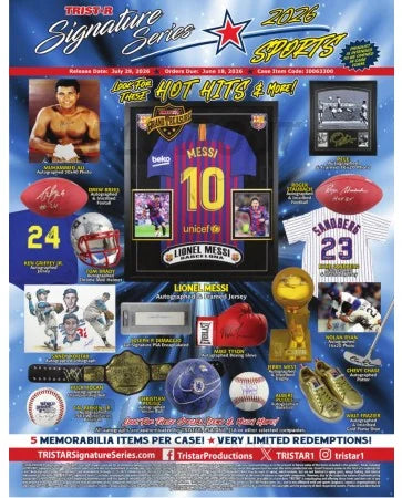 2026 Tristar Signature Series Sports Case 5 Autographed Items (Ships Sealed Only)