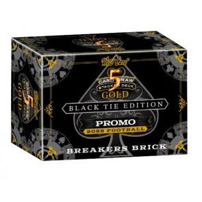 2026 Wild Card Five Card Draw Stacked Deck Gold Football Black Tie Edition Breaker's Brick 12 Box Case (Ships Sealed Only)
