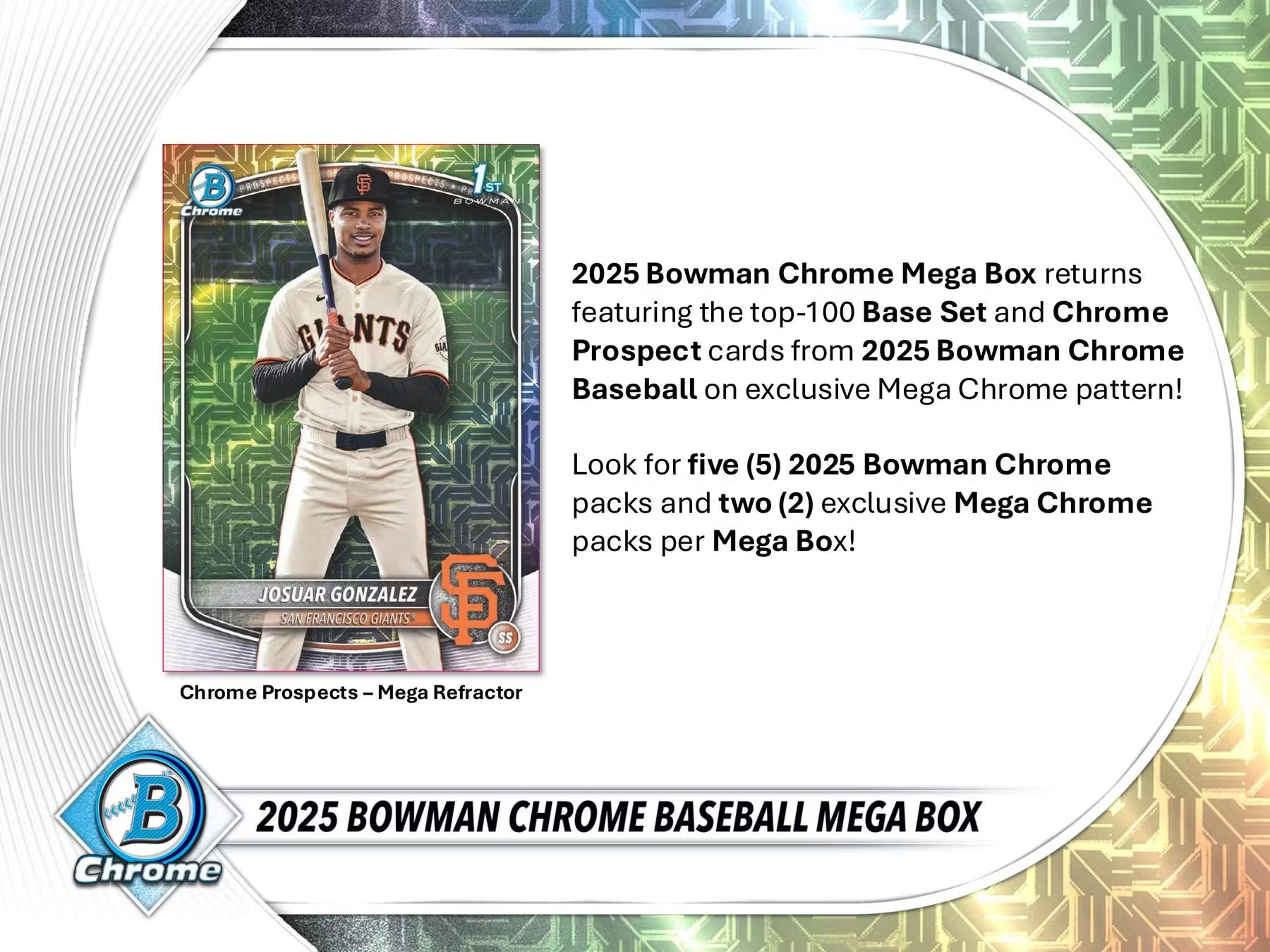 2025 Topps Bowman Chrome Baseball Mega Trading Cards
