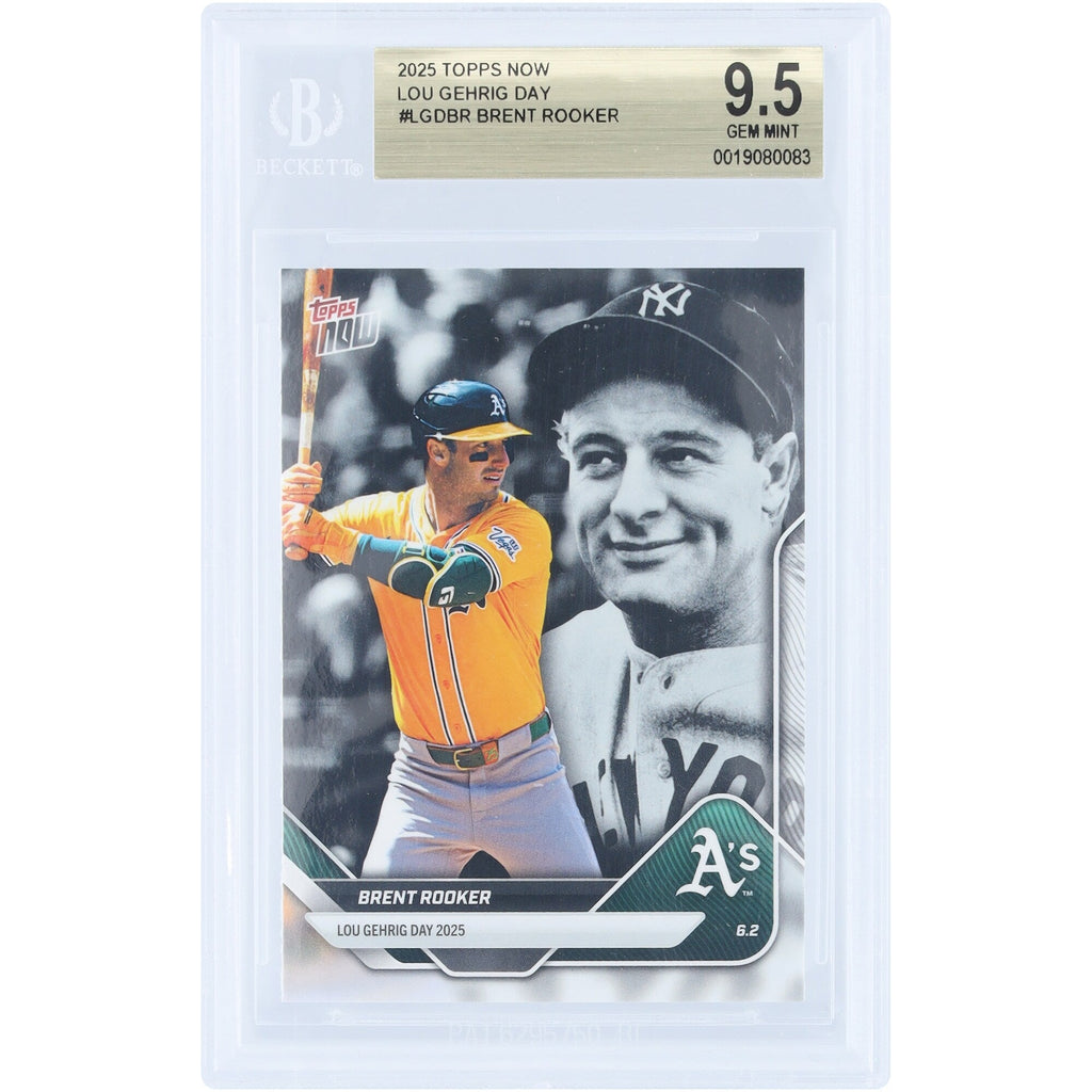 Brent Rooker Oakland Athletics 2025 Topps Now Lou Gehrig Day #LGD-BR BGS Authenticated 9.5 Card