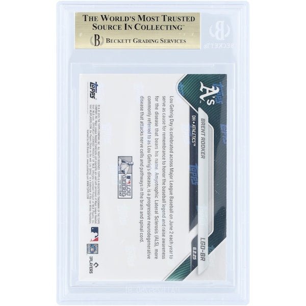 Brent Rooker Oakland Athletics 2025 Topps Now Lou Gehrig Day #LGD-BR BGS Authenticated 9.5 Card