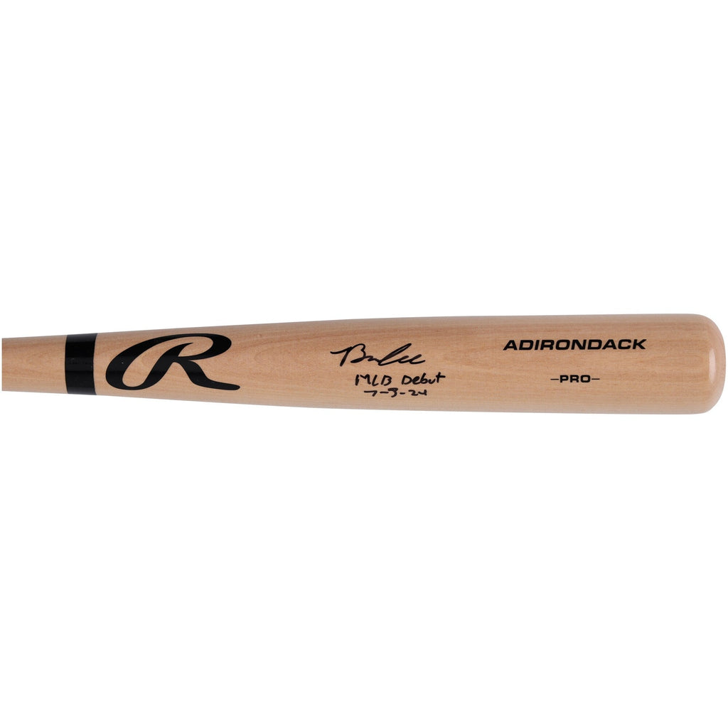 Brooks Lee Minnesota Twins Autographed Fanatics Authentic Rawlings Pro Bat with "MLB Debut 7-3-24" Inscription