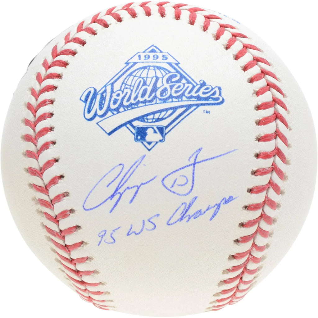 Chipper Jones Signed 1995 World Series Baseball | 95 WS Champs Inscription