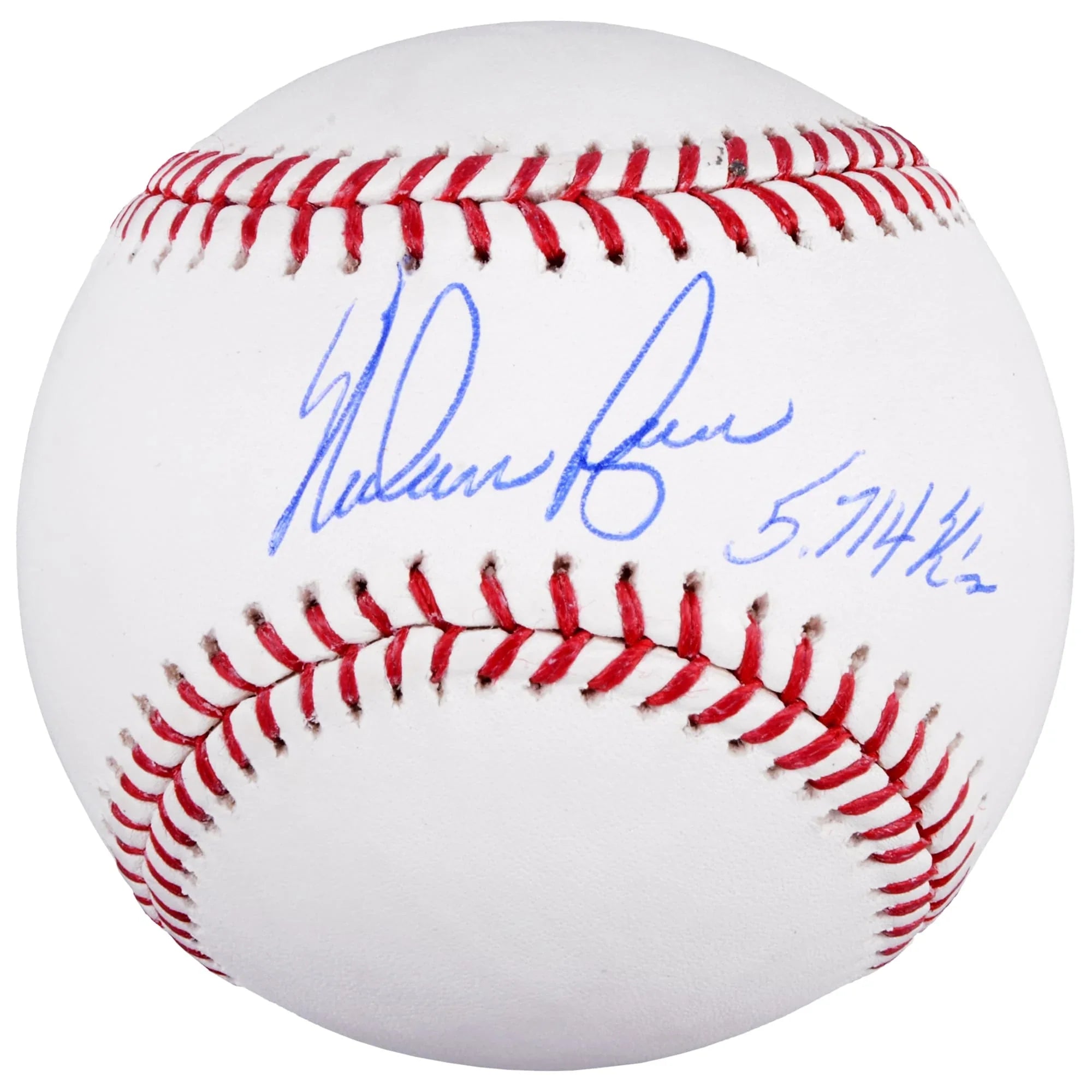 Nolan Ryan Signed Baseball 5714 K s Inscription