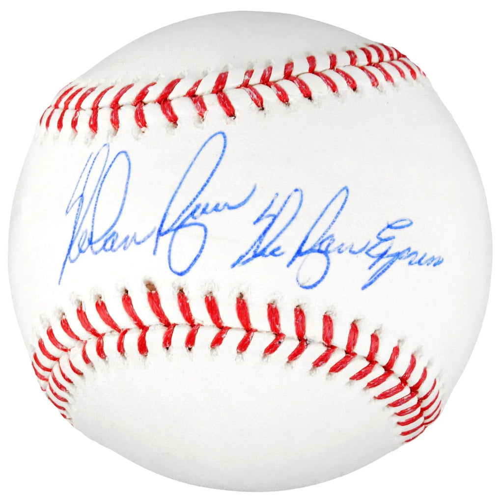 Nolan Ryan Signed Texas Rangers Baseball Ryan Express Inscription