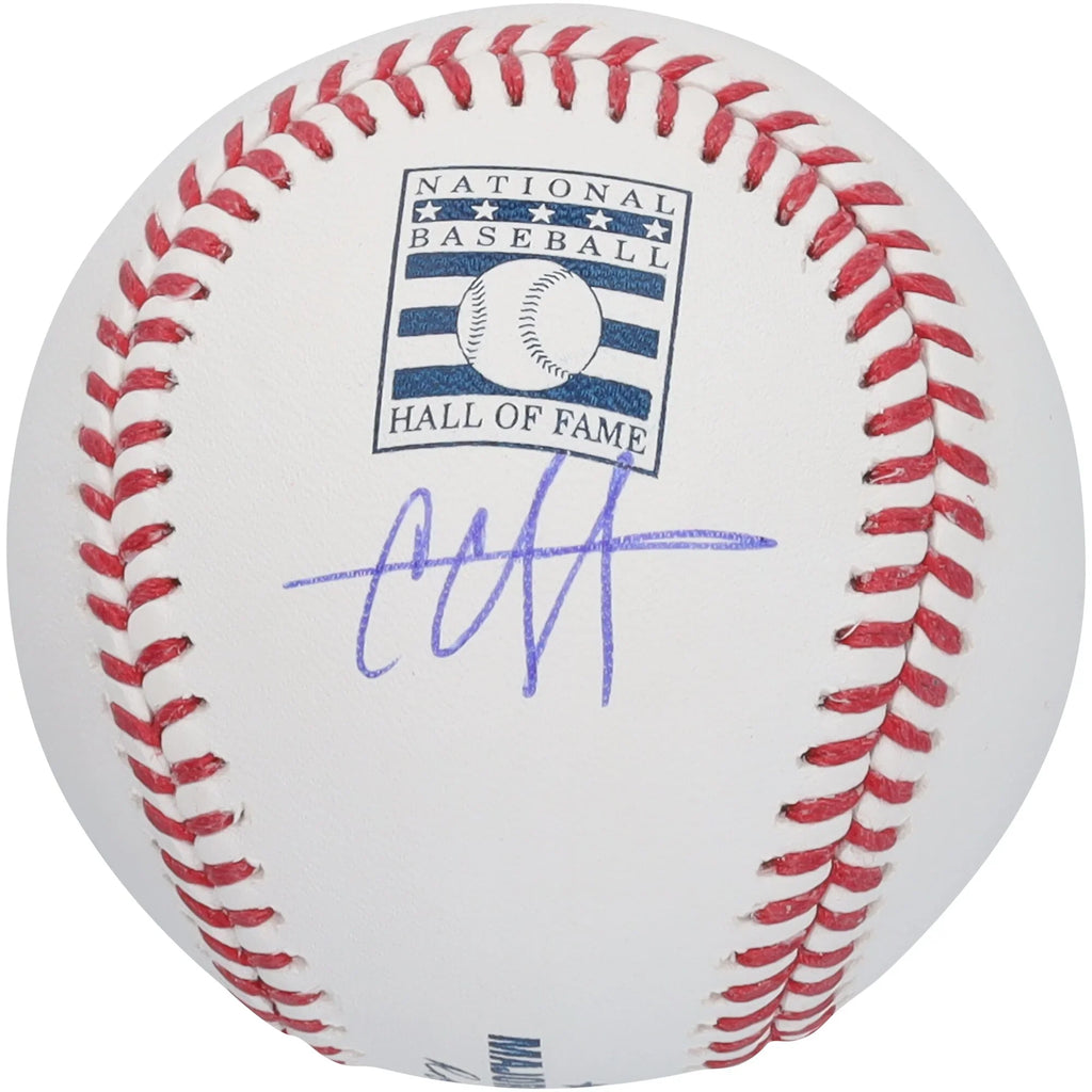 CC Sabathia Signed Hall of Fame Logo Baseball Yankees