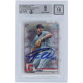 Aaron Civale Signed 2020 Bowman Chrome #36 Rookie Card | Graded 9
