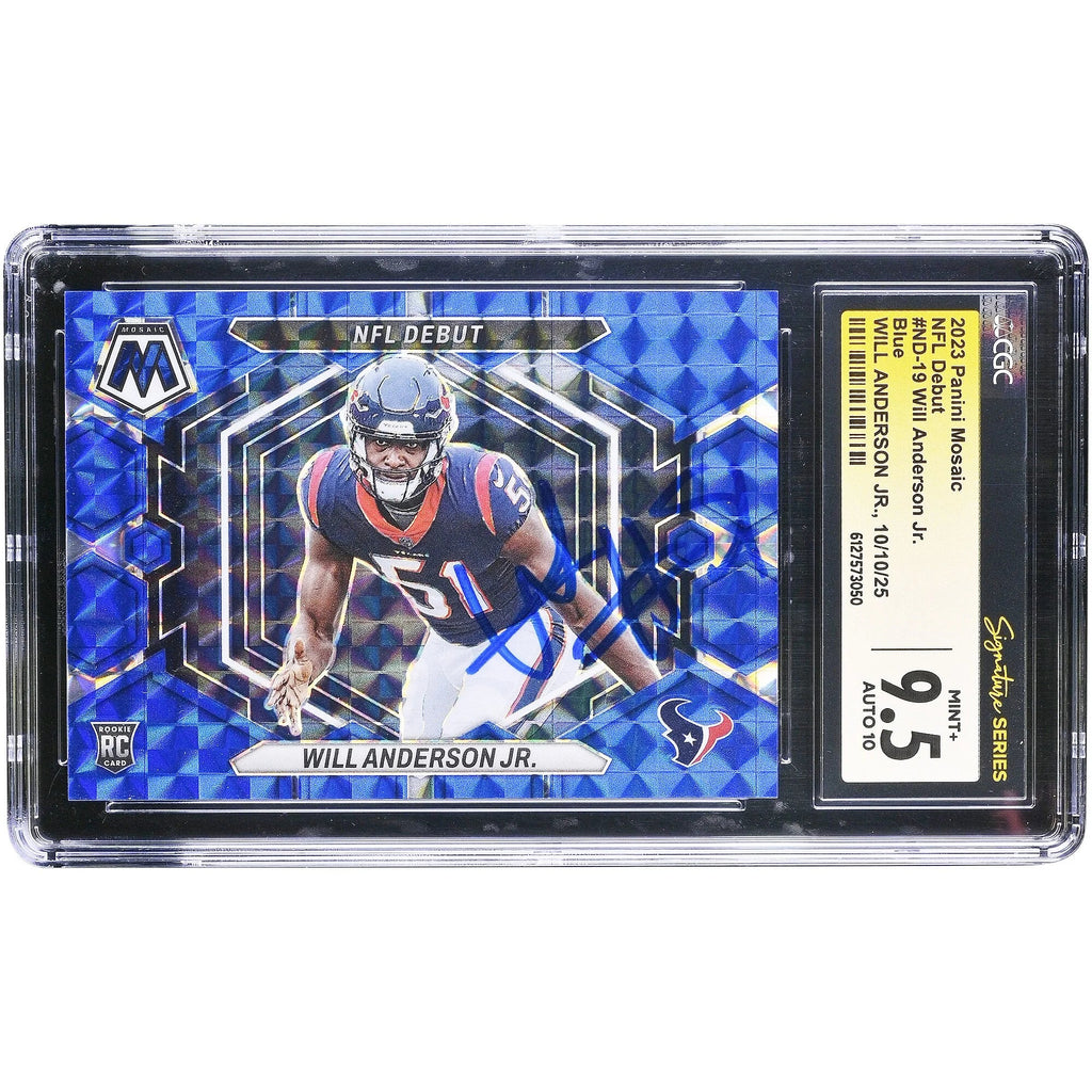 Will Anderson Jr. Signed 2023 Panini Mosaic Rookie Card | CGC 9.5