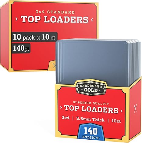 Cardboard Gold: 140 PT 3 x 4" Top Loaders - 10ct pack