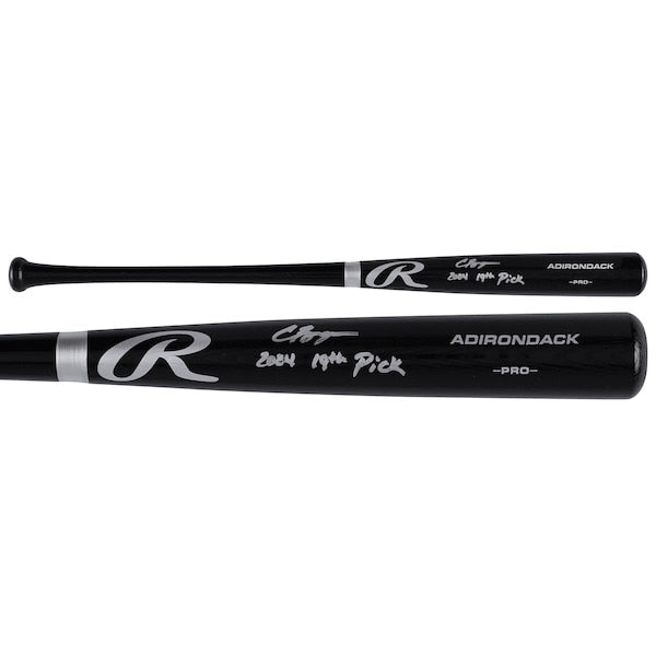 Carson Benge New York Mets Autographed Fanatics Authentic Black Rawlings Pro Bat with "2024 19th Pick" Inscription
