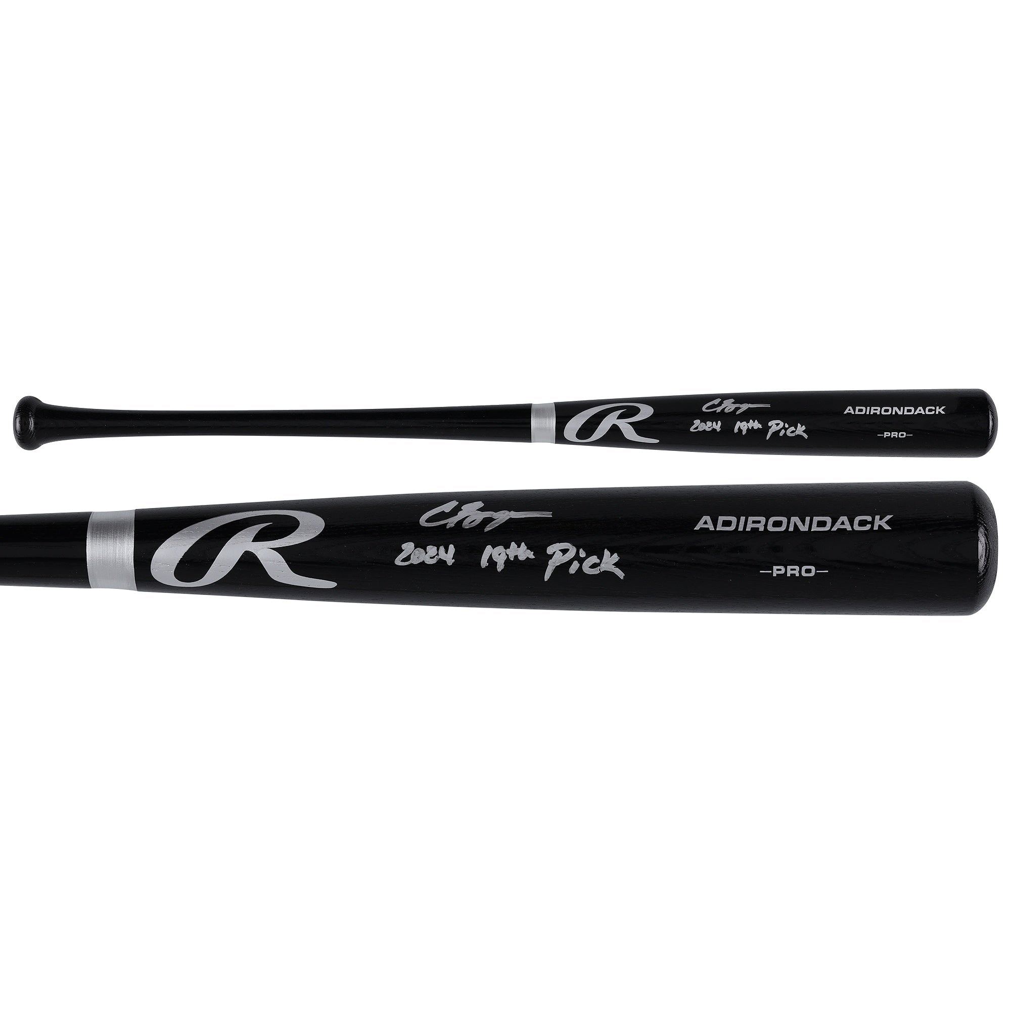 Carson Benge New York Mets Autographed Fanatics Authentic Black Rawlings Pro Bat with "2024 19th Pick" Inscription