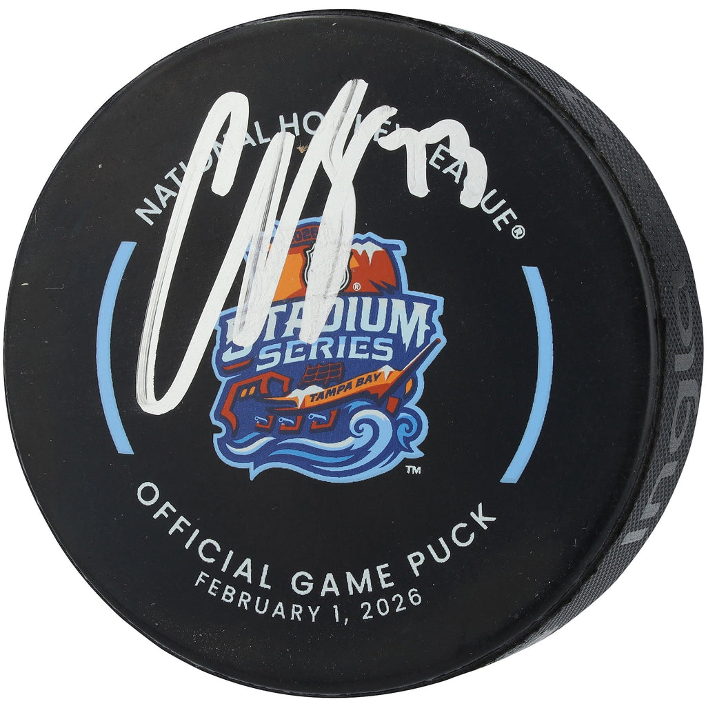 Charlie McAvoy Boston Bruins Autographed Fanatics Authentic 2026 NHL Stadium Series Official Game Puck