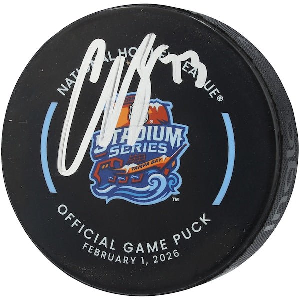 Charlie McAvoy Boston Bruins Autographed Fanatics Authentic 2026 NHL Stadium Series Official Game Puck