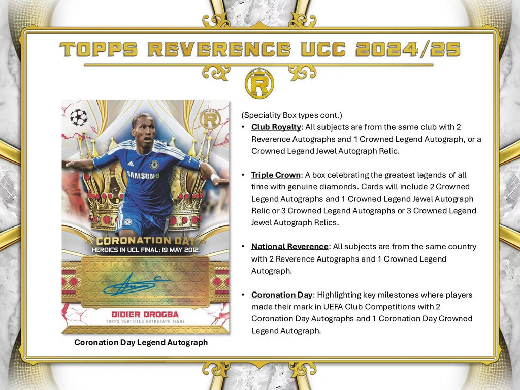 2024-25 Topps Reverence UEFA Club Competitions Soccer Hobby Trading Cards