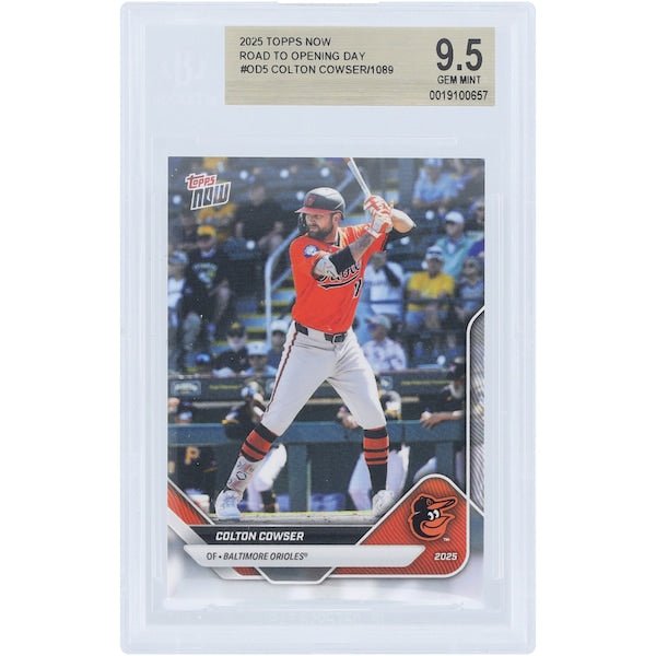 Colton Cowser Baltimore Orioles 2025 Topps Now Road to Opening Day #OD-5 BGS Authenticated 9.5 Card