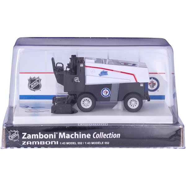 Connor Hellebuyck Winnipeg Jets Autographed Fanatics Authentic 1:43 Scale Die-Cast Zamboni