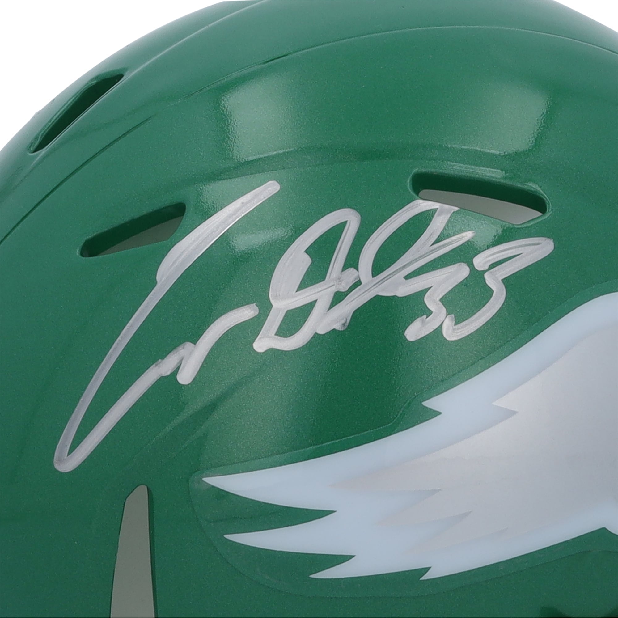 Cooper DeJean Philadelphia Eagles Autographed Fanatics Authentic Alternate Kelly Green Speed Mini Helmet