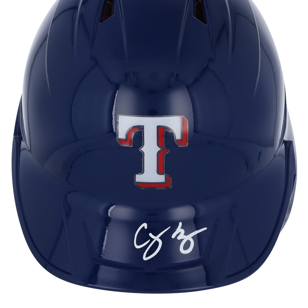 Corey Seager Texas Rangers Autographed Fanatics Authentic Rawlings Mach Pro Replica Batting Helmet