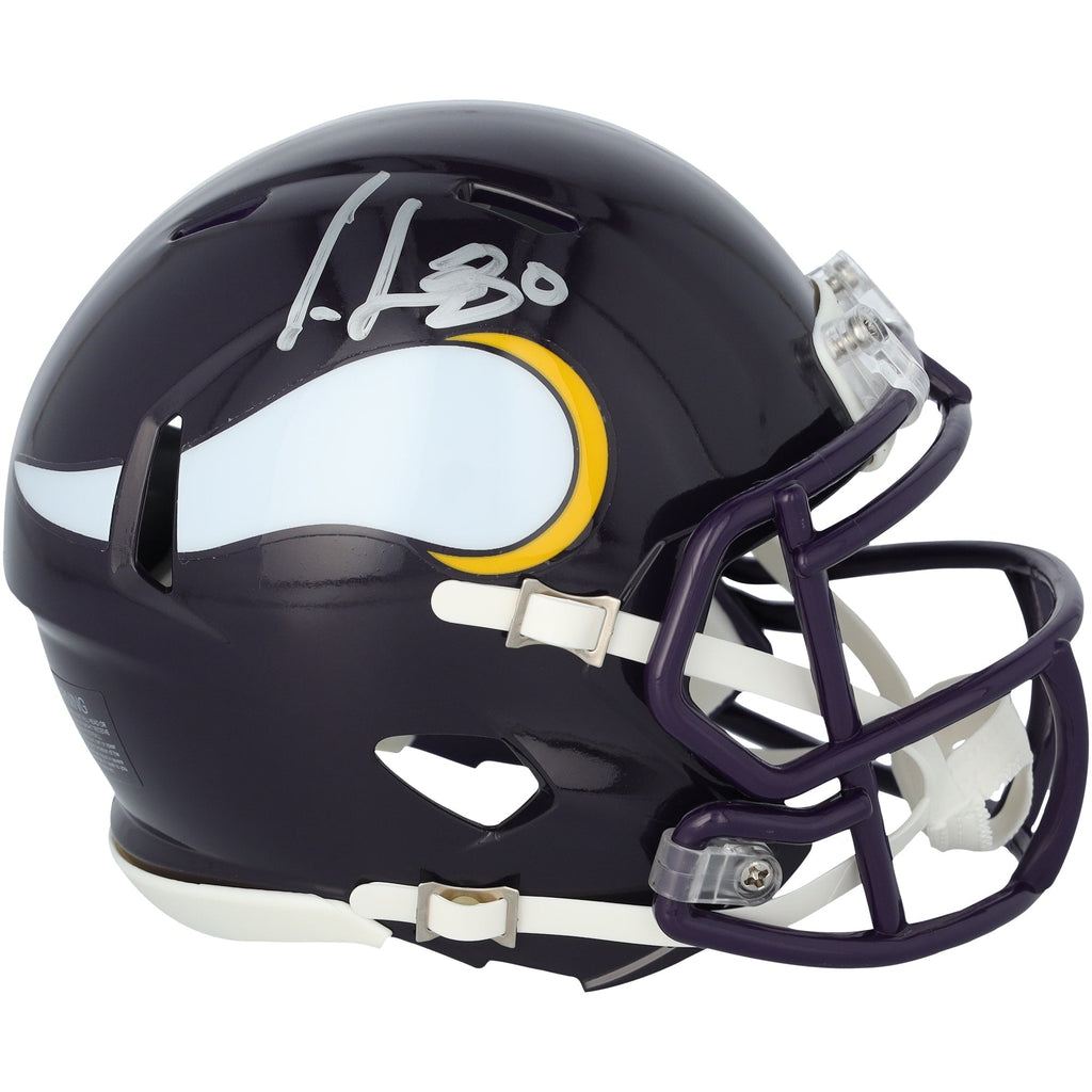 Cris Carter Minnesota Vikings Autographed Fanatics Authentic Riddell 1983-2001 Throwback Speed Mini Helmet