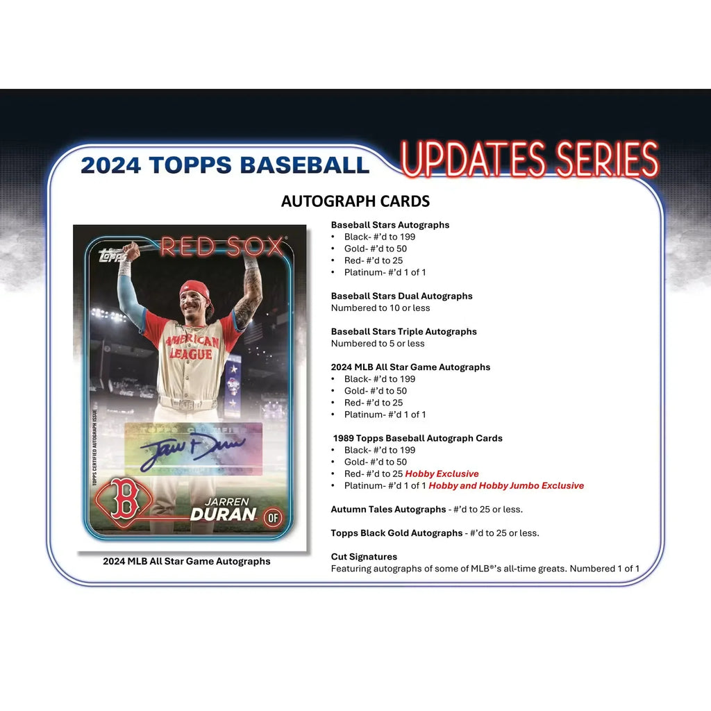 2024 Topps Update Series Baseball Hobby Jumbo 6-Box Case (Ships Sealed Only)