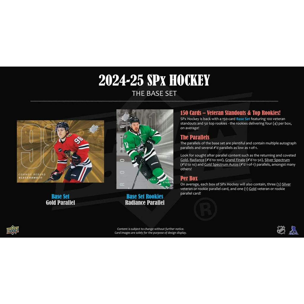 2024 25 Upper Deck SPx Hockey Hobby Box (Ships Sealed Only) - D
