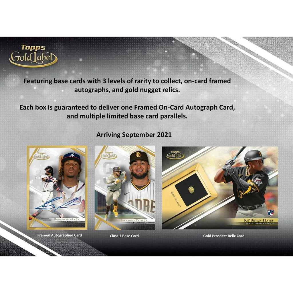 2021 Topps Gold Label Baseball Hobby Box (Ships Sealed Only) - D