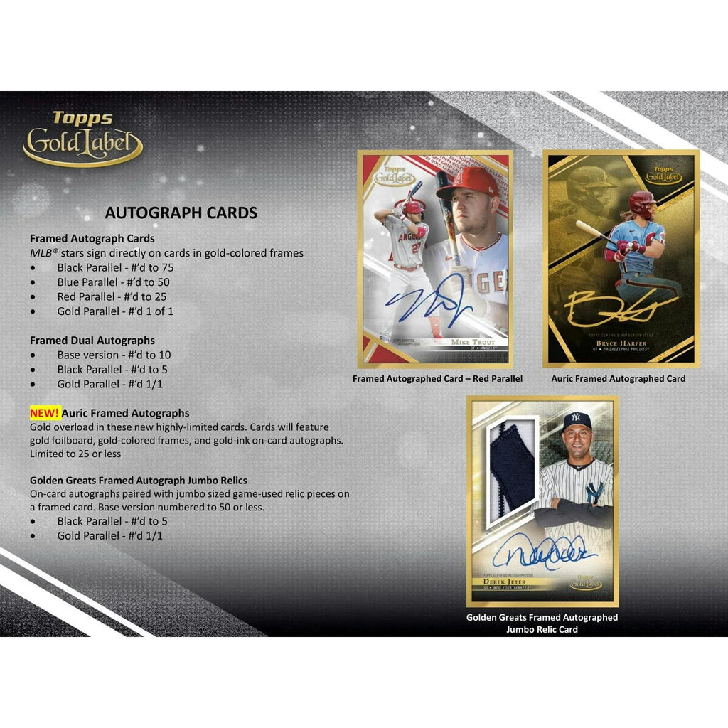 2021 Topps Gold Label Baseball Hobby Box (Ships Sealed Only) - D