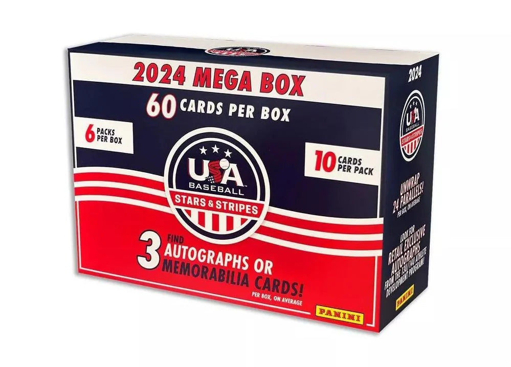 2024 Panini USA Stars Stripes Baseball Mega Box (Ships Sealed Only) - D1