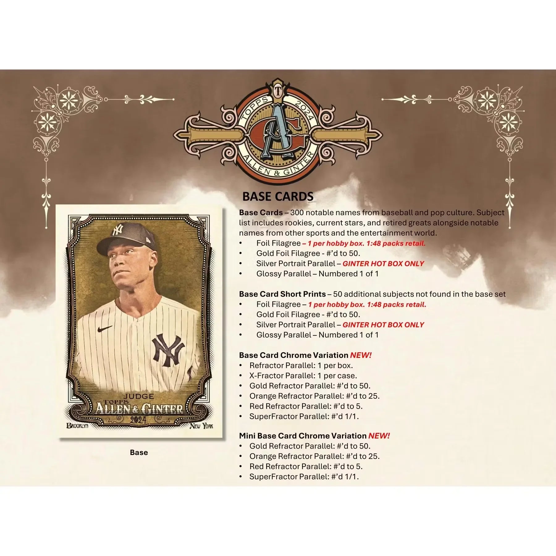 2024 Topps Allen & Ginter Baseball Hobby 12-Box Case (Ships Sealed Only)
