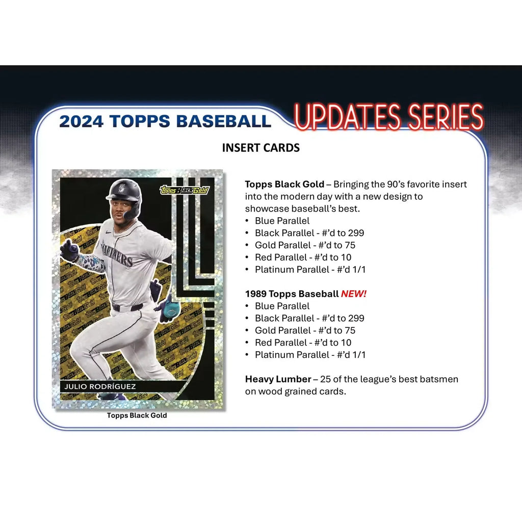 2024 Topps Update Series Baseball 20-Pack Retail Box (Ships Sealed Only)