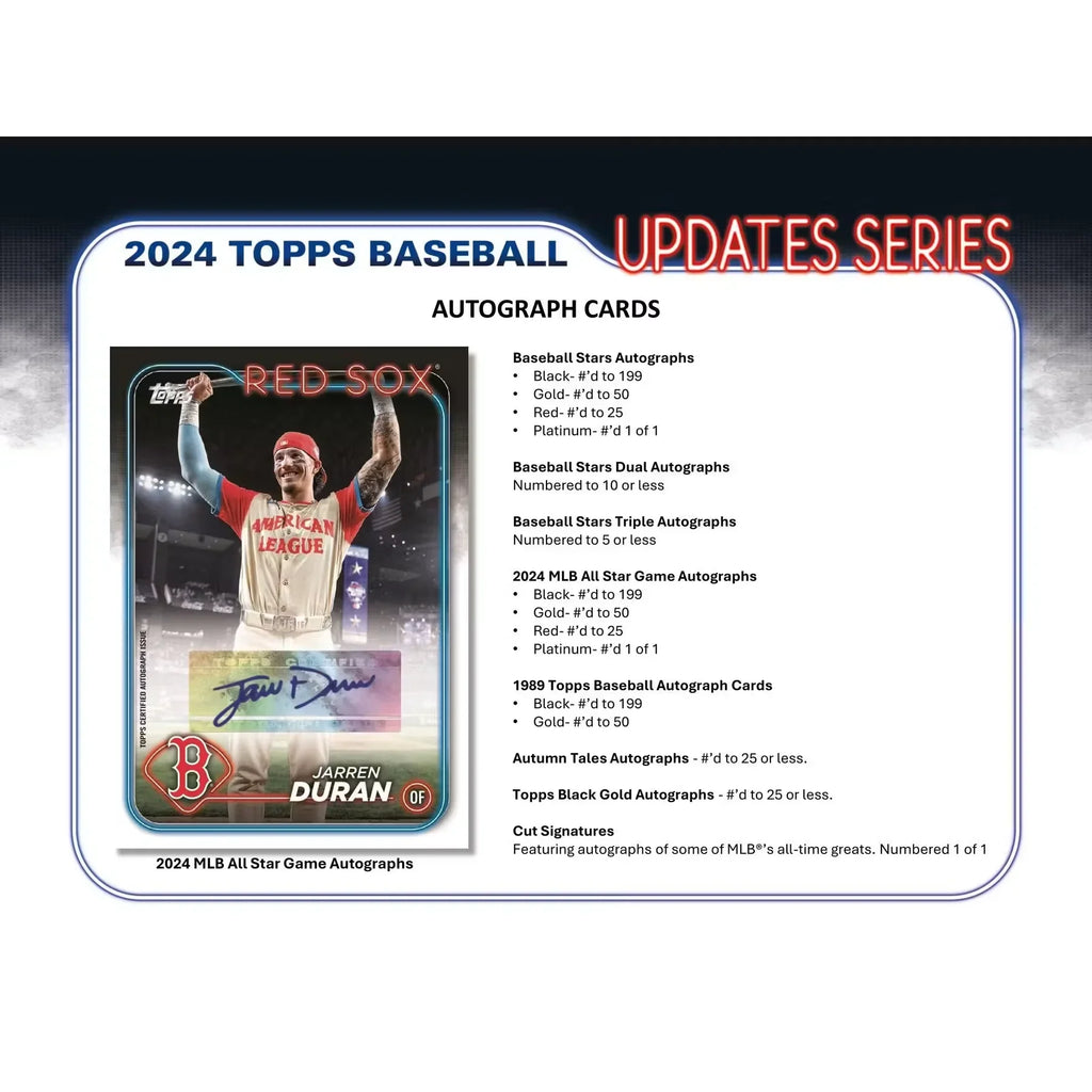 2024 Topps Update Series Baseball 20-Pack Retail Box (Ships Sealed Only)