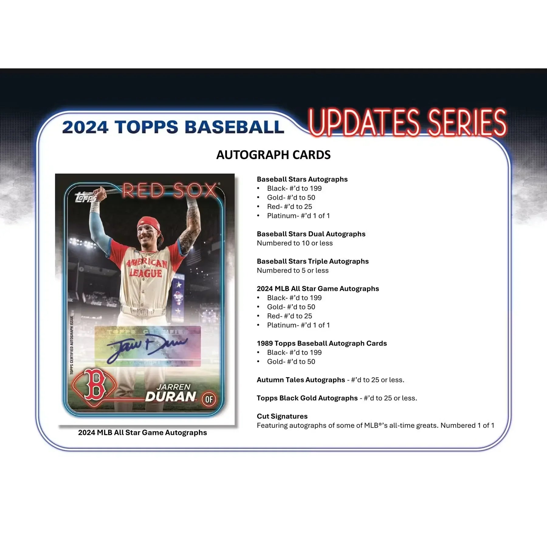 2024 Topps Update Series Baseball 20-Pack Retail Box (Ships Sealed Only)