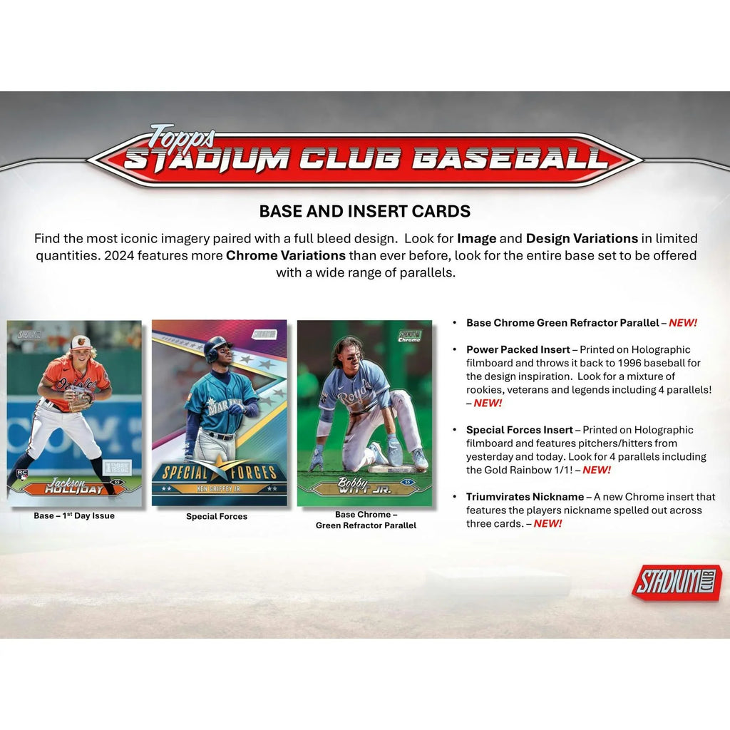 2024 Topps Stadium Club Baseball Compact 16 Box Case (Ships Sealed Only) - D1