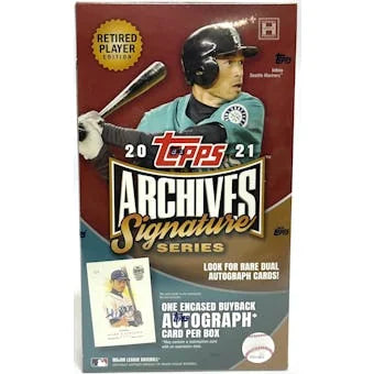 2021 Topps Archives Signature Series Retired Player Edition Baseball Hobby Box (Ships Sealed Only)