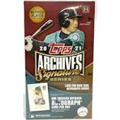 2021 Topps Archives Signature Series Retired Player Edition Baseball Hobby Box (Ships Sealed Only)