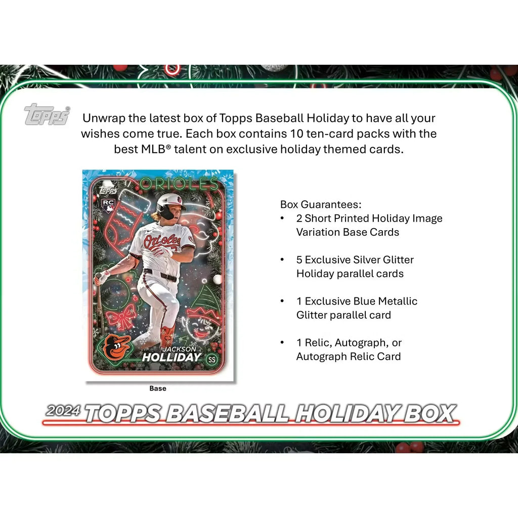 2024 Topps Holiday Baseball Mega Box (Ships Sealed Only) - D