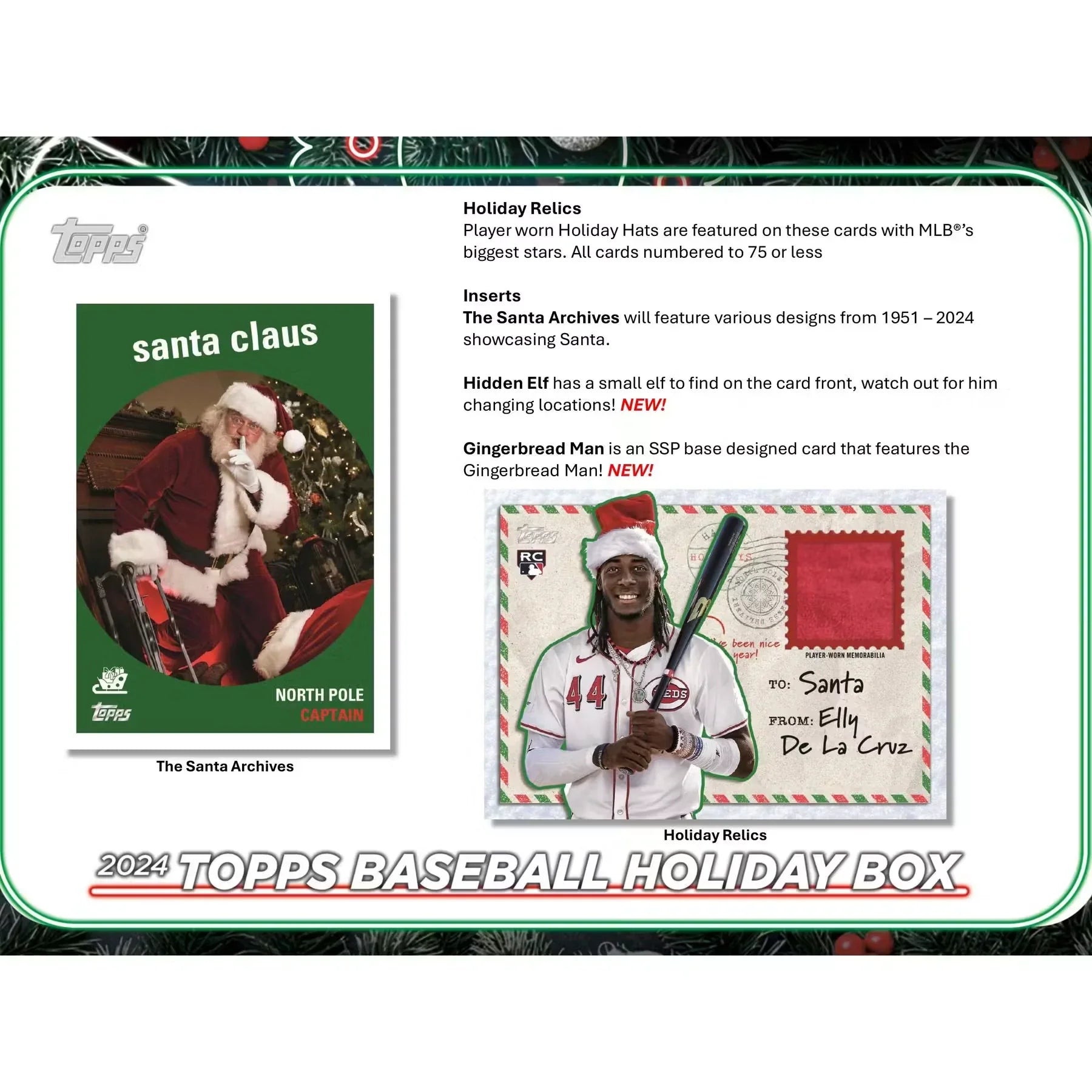 2024 Topps Holiday Baseball Mega Box (Ships Sealed Only) - D