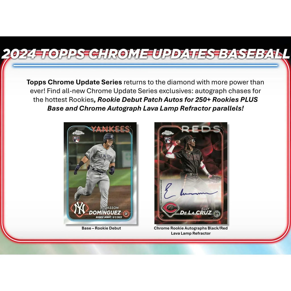 2024 Topps Chrome Update Series Baseball Hobby Box (Ships Sealed Only) - D1